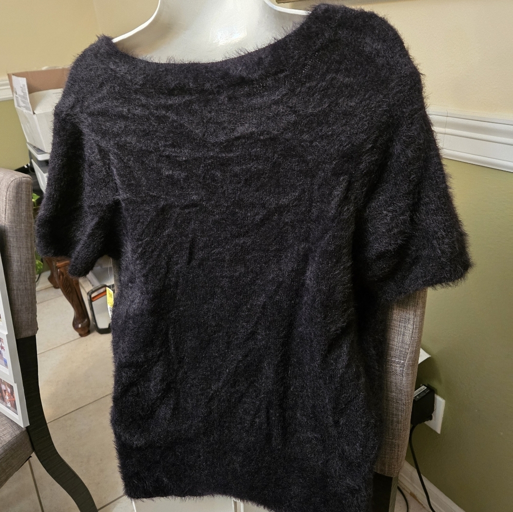 New Black Fluffy/Fuzzy Sweater. Size XL
